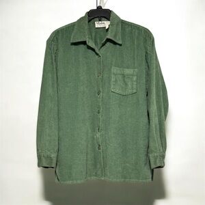 Vintage Green Corduroy Button-Up Jacket